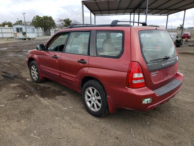 JF1SG65625H737669 - 2005 SUBARU FORESTER 2.5XS წითელი ფოტო 2