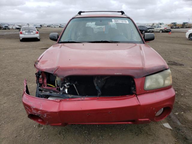 JF1SG65625H737669 - 2005 SUBARU FORESTER 2.5XS წითელი ფოტო 5