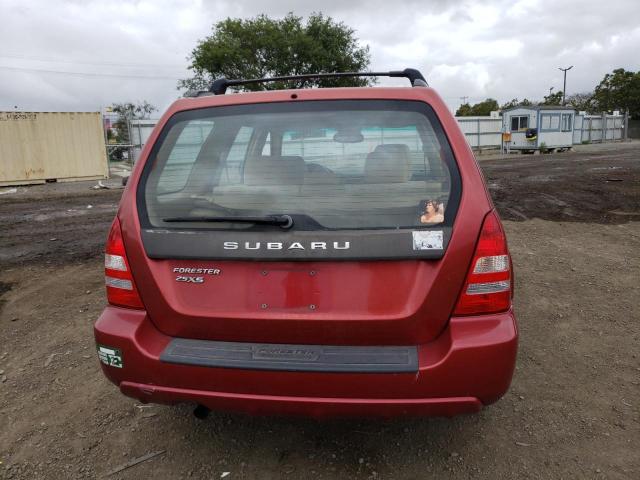 JF1SG65625H737669 - 2005 SUBARU FORESTER 2.5XS წითელი ფოტო 6