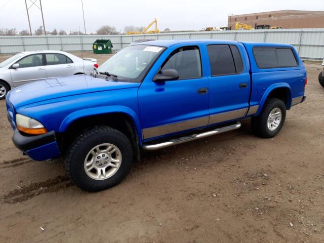 1B7GG2AN81S103186 - 2001 DODGE DAKOTA QUAD BLUE photo 1