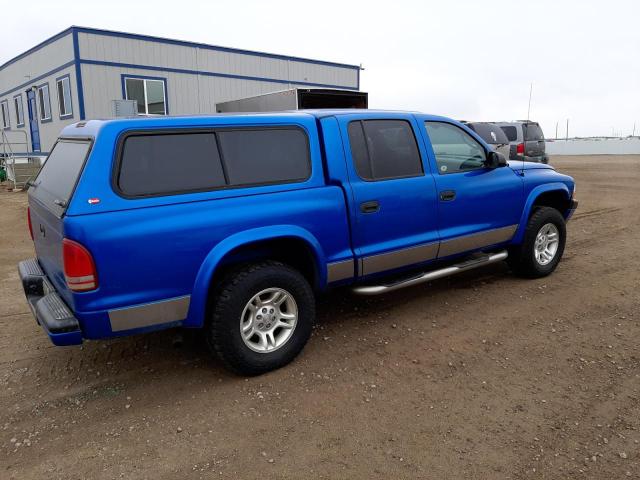 1B7GG2AN81S103186 - 2001 DODGE DAKOTA QUAD BLUE photo 3