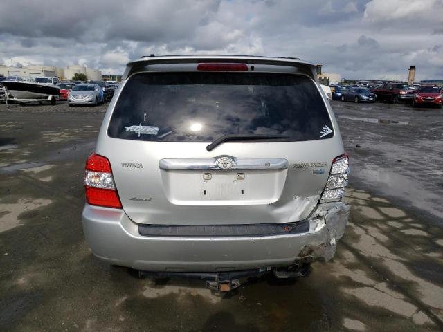 JTEEW21A660003349 - 2006 TOYOTA HIGHLANDER HYBRID SILVER photo 6