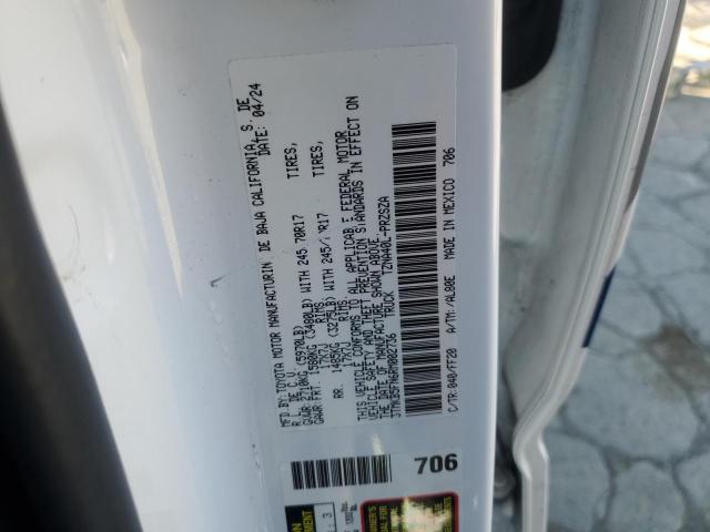 3TMKB5FN6RM002736 - 2024 TOYOTA TACOMA DOUBLE CAB 白色 照片 12