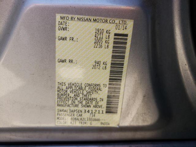 1N4AL3AP5EN341211 - 2014 NISSAN ALTIMA 2.5 SILVER photo 12