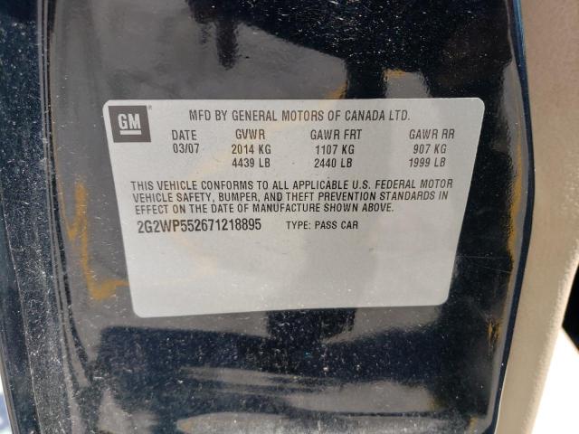 2G2WP552671218895 - 2007 PONTIAC GRAND PRIX 黑色 照片 12