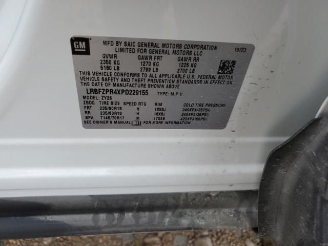 LRBFZPR4XPD229155 - 2023 BUICK ENVISION ESSENCE Սպիտակ լուսանկար 12