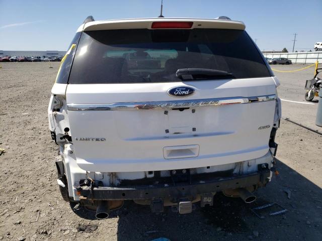 1FM5K8F88DGA17892 - 2013 FORD EXPLORER LIMITED WHITE photo 6