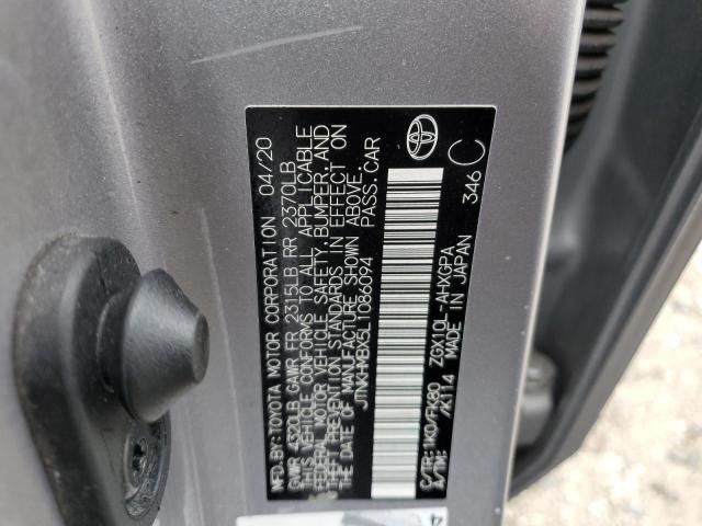 JTNKHMBX5L1086094 - 2020 TOYOTA C-HR XLE SILVER photo 13