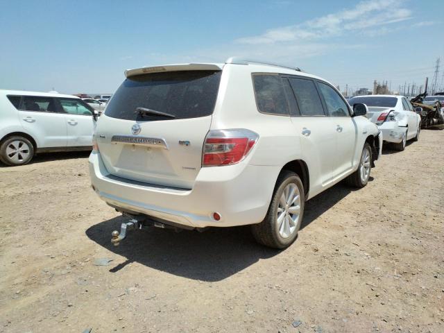 JTEEW44AX82013297 - 2008 TOYOTA HIGHLANDER HYBRID LIMITED WHITE photo 4