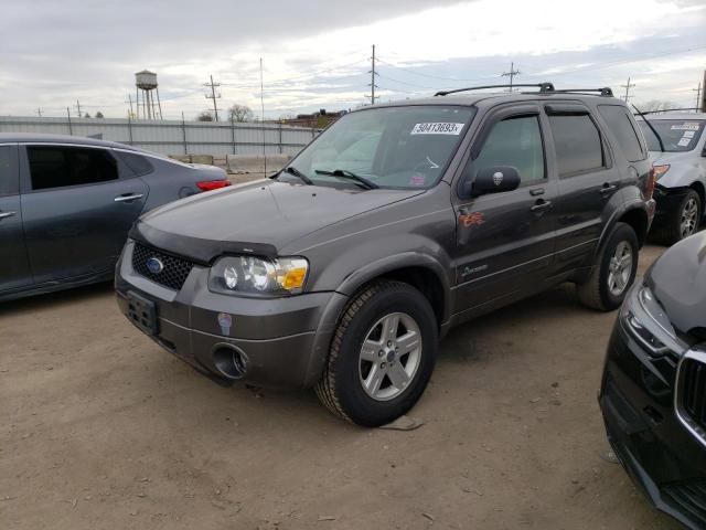 1FMCU96H06KA43135 - 2006 FORD ESCAPE HEV GRAY photo 1