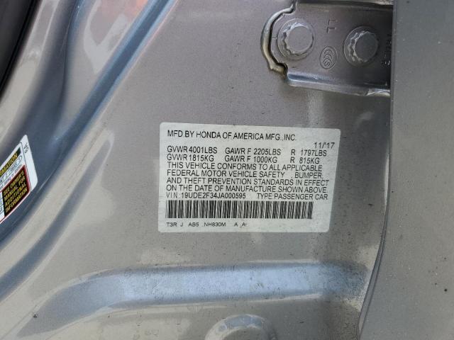 19UDE2F34JA000595 - 2018 ACURA ILX BASE WATCH PLUS SILVER photo 13