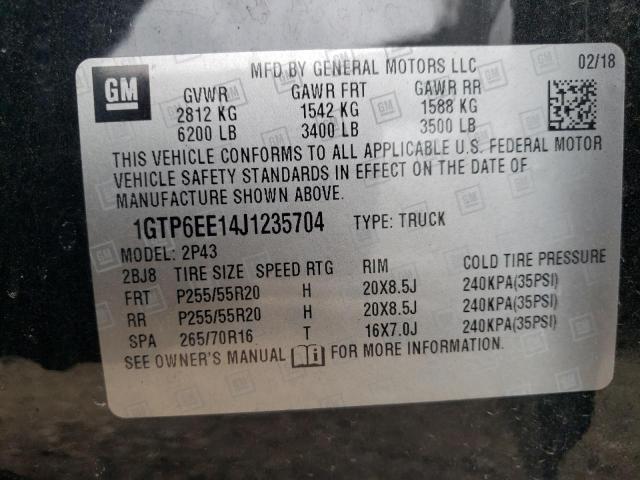 1GTP6EE14J1235704 - 2018 GMC CANYON DENALI BLACK photo 13