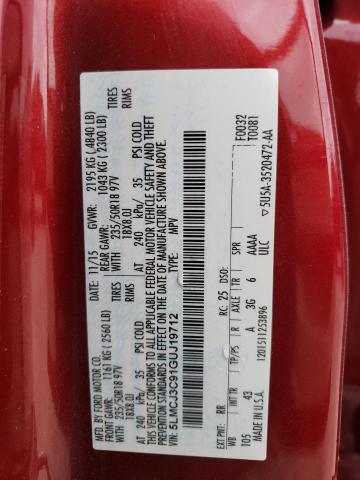 5LMCJ3C91GUJ19712 - 2016 LINCOLN MKC RESERVE Qırmızı foto 13