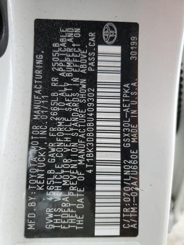 4T1BK3DB0BU409302 - 2011 TOYOTA AVALON BASE Ağ foto 13