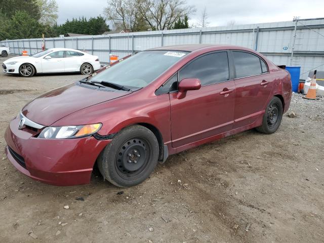 1HGFA16526L044736 - 2006 HONDA CIVIC LX BURGUNDY photo 1