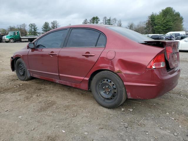 1HGFA16526L044736 - 2006 HONDA CIVIC LX BURGUNDY photo 2