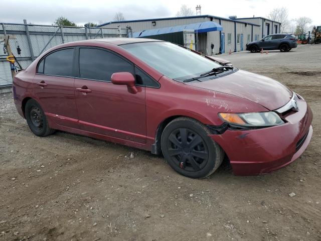 1HGFA16526L044736 - 2006 HONDA CIVIC LX BURGUNDY photo 4