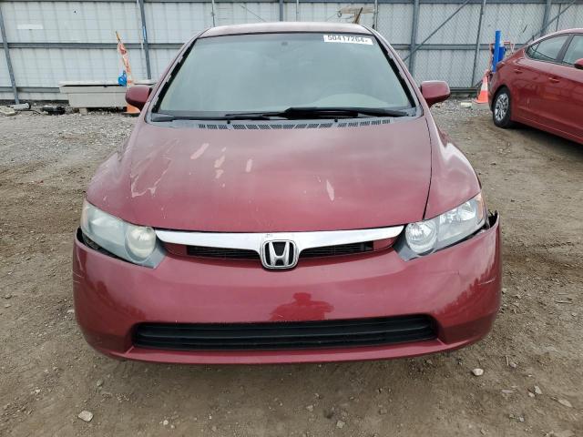 1HGFA16526L044736 - 2006 HONDA CIVIC LX BURGUNDY photo 5