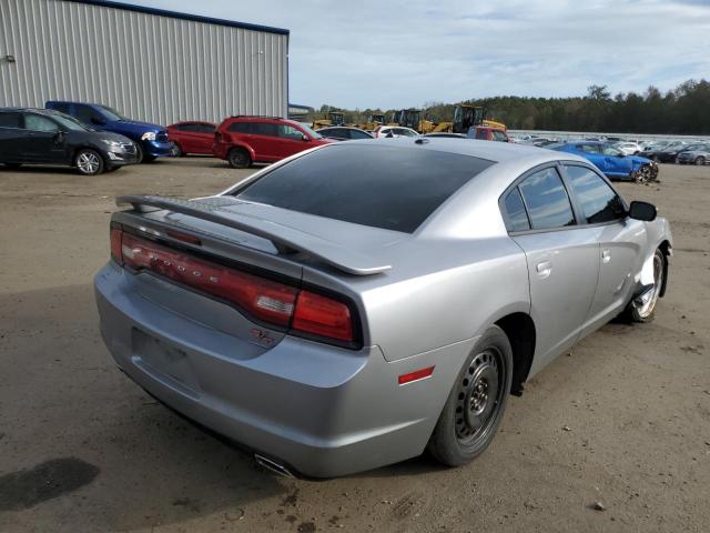 2C3CDXCT0DH595812 - 2013 DODGE CHARGER R/T SILVER photo 4