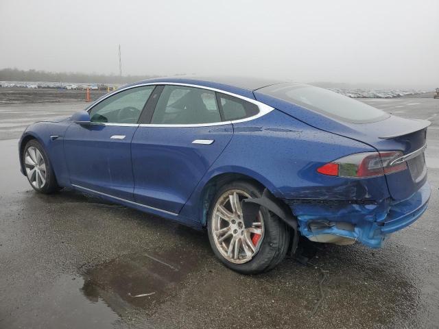 5YJSA1E47LF390673 - 2020 TESLA MODEL S BLUE photo 2