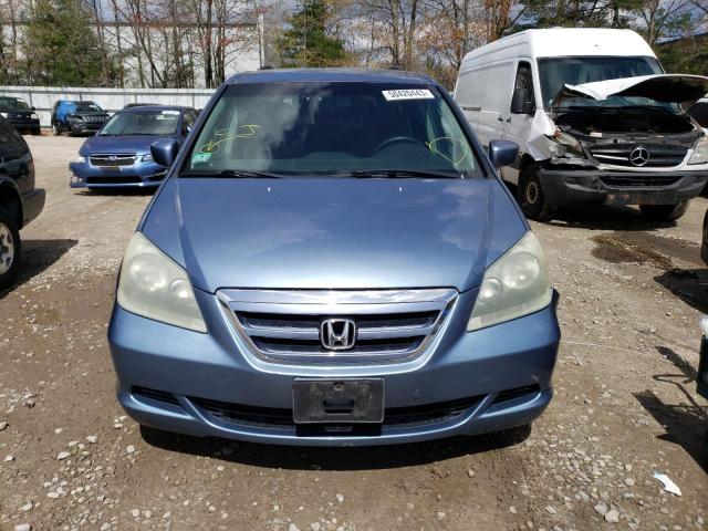 5FNRL38425B075038 - 2005 HONDA ODYSSEY EX BLUE photo 5