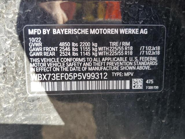 WBX73EF05P5V99312 - 2023 BMW X1 XDRIVE28I BLACK photo 12