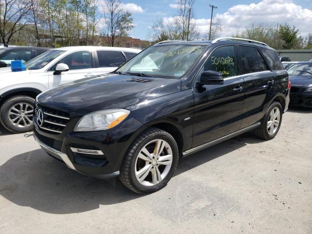 4JGDA5HB9CA032750 - 2012 MERCEDES-BENZ ML 350 4MATIC BLACK photo 1