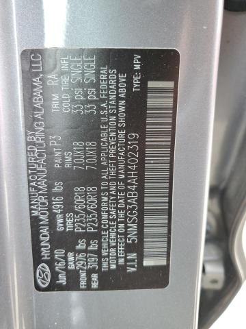 5NMSG3AB4AH402319 - 2010 HYUNDAI SANTA FE GLS GRAY photo 13