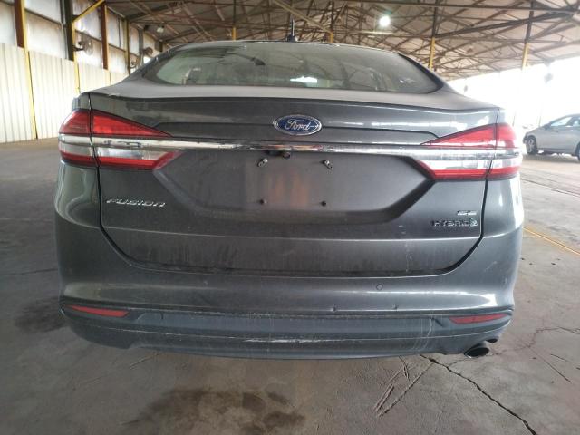 3FA6P0LU5JR253200 - 2018 FORD FUSION SE HYBRID GRAY photo 6