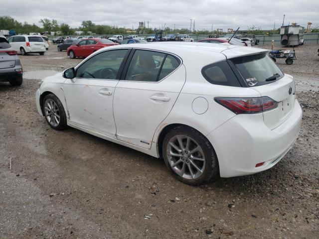 JTHKD5BH2D2159527 - 2013 LEXUS CT 200 WHITE photo 2