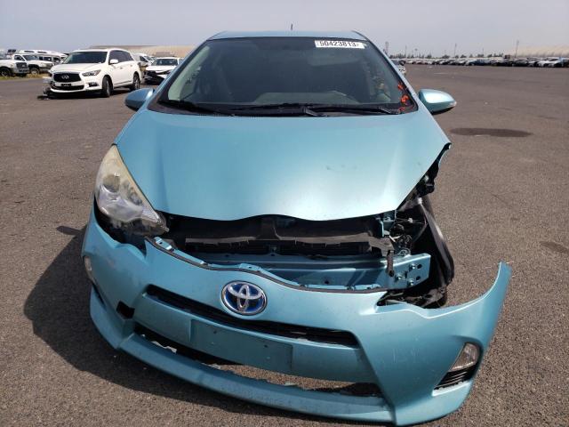 JTDKDTB31E1078603 - 2014 TOYOTA PRIUS C TURQUOISE photo 5