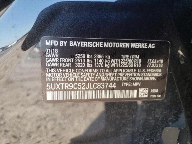 5UXTR9C52JLC83744 - 2018 BMW X3 XDRIVE30I Schwarz Foto 13