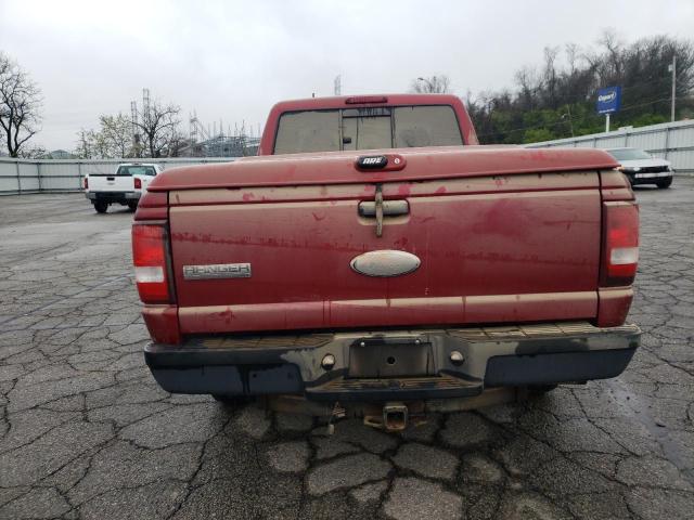 1FTYR14D39PA54375 - 2009 FORD RANGER SUPER CAB RED photo 6