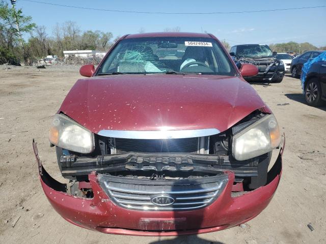 KNAFE221595619851 - 2009 KIA SPECTRA EX BURGUNDY photo 5