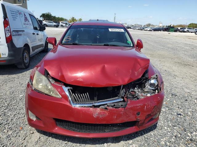 JTHBK262995094420 - 2009 LEXUS IS 250 RED photo 5