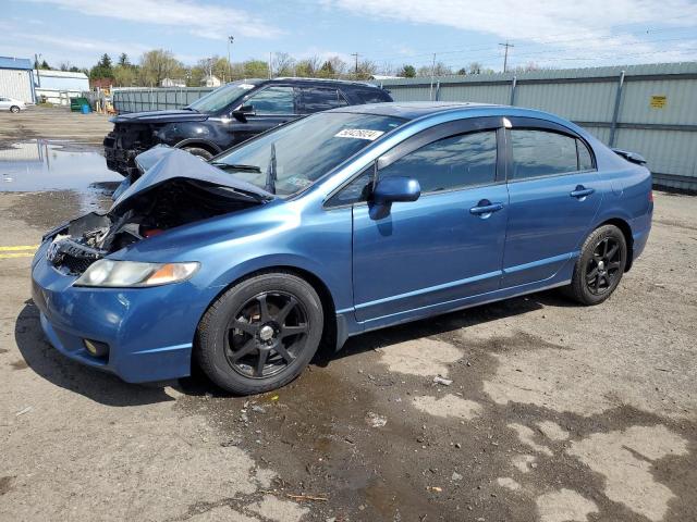 2HGFA16949H520439 - 2009 HONDA CIVIC EXL BLUE photo 1