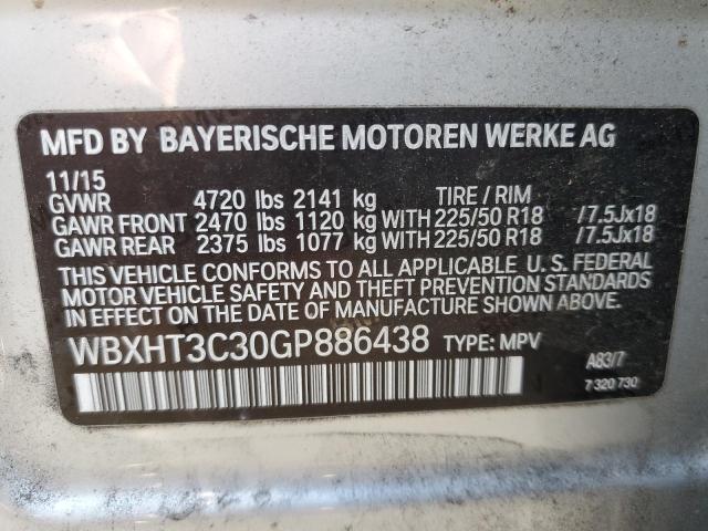 WBXHT3C30GP886438 - 2016 BMW X1 XDRIVE28I SILVER photo 13