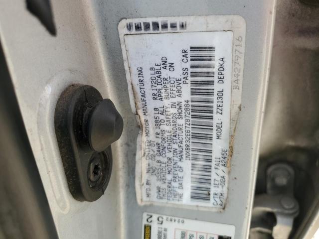 1NXBR32E67Z872884 - 2007 TOYOTA COROLLA CE SILVER photo 12