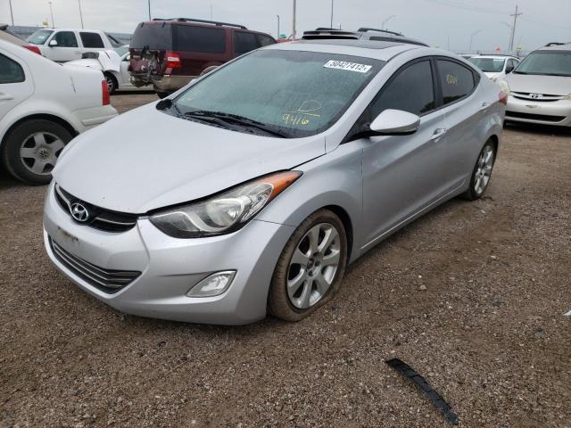 KMHDH4AE5CU209416 - 2012 HYUNDAI ELANTRA GLS SILVER photo 2