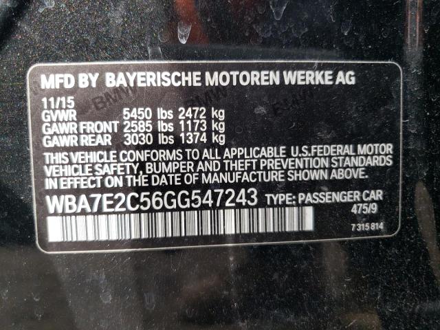 WBA7E2C56GG547243 - 2016 BMW 740 I Սև լուսանկար 13
