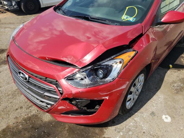 KMHD35LH6GU291478 - 2016 HYUNDAI ELANTRA GT RED photo 9