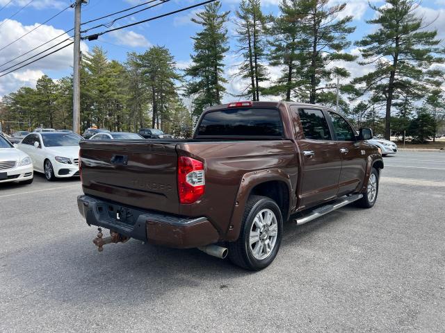 5TFGY5F1XEX162690 - 2014 TOYOTA TUNDRA CREWMAX PLATINUM BROWN photo 4