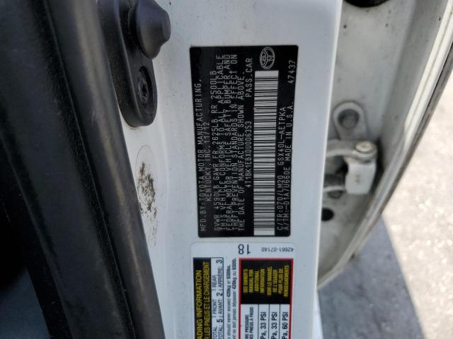 4T1BK1EBXDU006353 - 2013 TOYOTA AVALON BASE 白色 照片 12