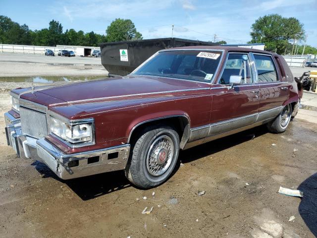 1G6DW54E4MR707674 - 1991 CADILLAC BROUGHAM BURGUNDY photo 1