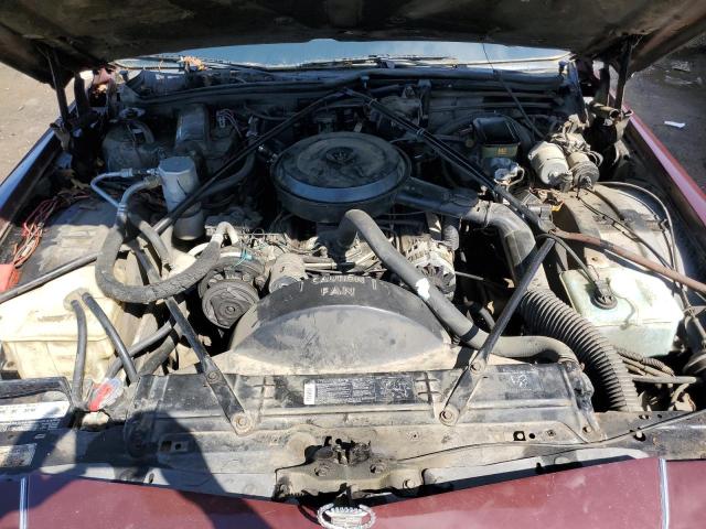 1G6DW54E4MR707674 - 1991 CADILLAC BROUGHAM BURGUNDY photo 11