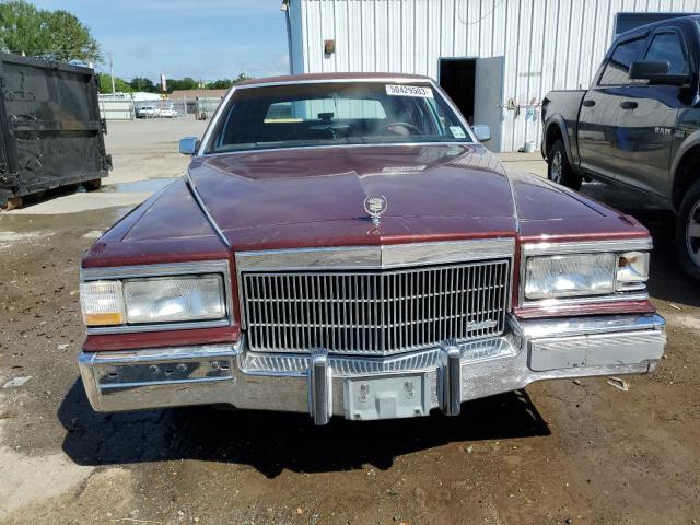 1G6DW54E4MR707674 - 1991 CADILLAC BROUGHAM BURGUNDY photo 5