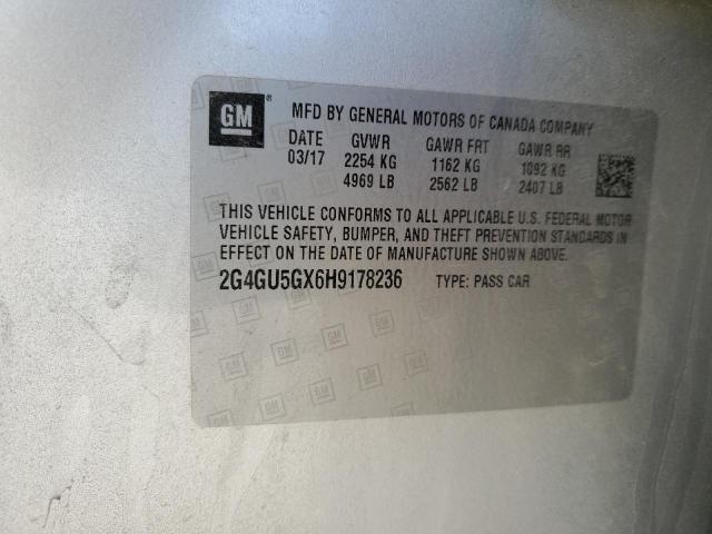 2G4GU5GX6H9178236 - 2017 BUICK REGAL GS Күміс фото 12