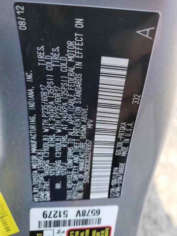 5TDYK3DCXCS278957 - 2012 TOYOTA SIENNA XLE Silber Foto 14