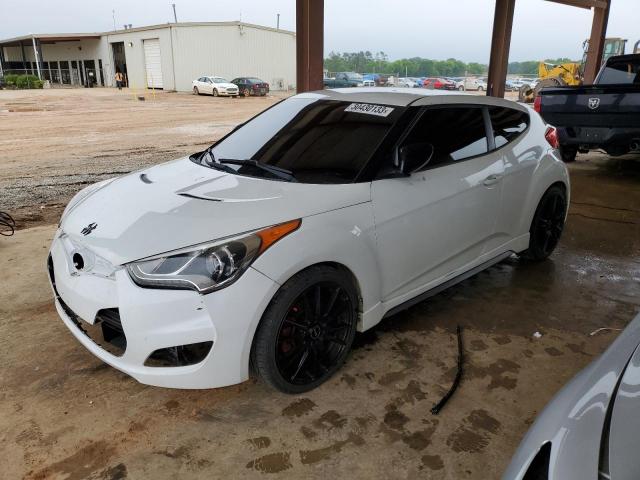 KMHTC6AE7EU208034 - 2014 HYUNDAI VELOSTER TURBO WHITE photo 1