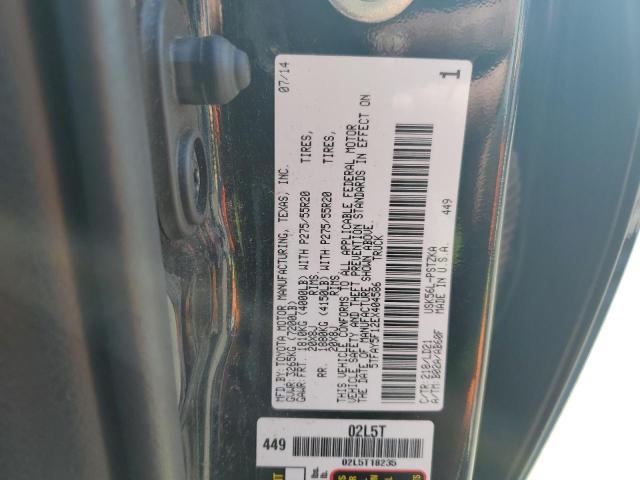 5TFAY5F12EX404586 - 2014 TOYOTA TUNDRA CREWMAX PLATINUM შავი ფოტო 12